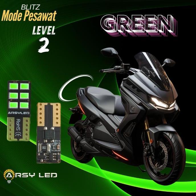 TERLARIS ARSY LED LAMPU LED MODE PESAWAT T10 PLAT NOMOR MOTOR NMAX NEO TURBO AEROX ALPHA NEW SCOOPY 