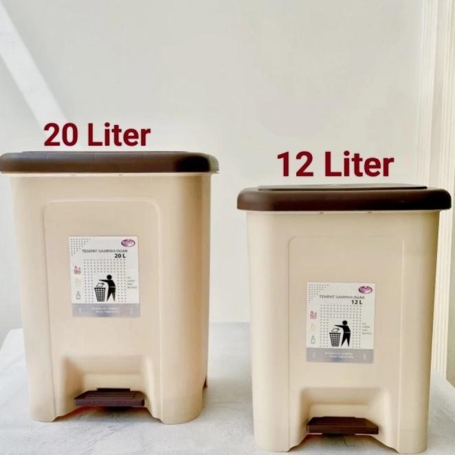 Tempat Sampah Plastik Tutup Injak Tong Sampah Lovenia 12 Liter 20 Liter Besar