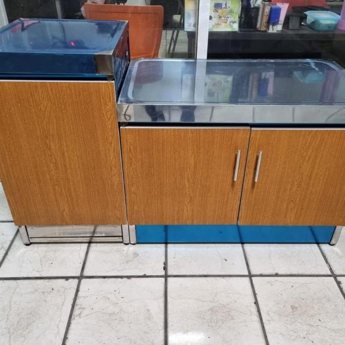 Royal kitchen set R2N stainless meja sink cucian piring 2 lubang