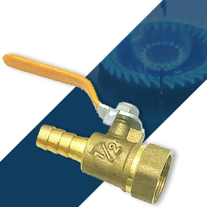 OTNEUDA Stop Kran Gas Valve Keran Gas 1/2" Inch ball valve Gas kuningan Mini