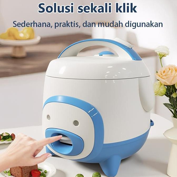 BOTOF Mieia Rice Cooker Mini 1.2Liter Anti Lengket Portable Serbaguna Magic Com Kecil Low Watt