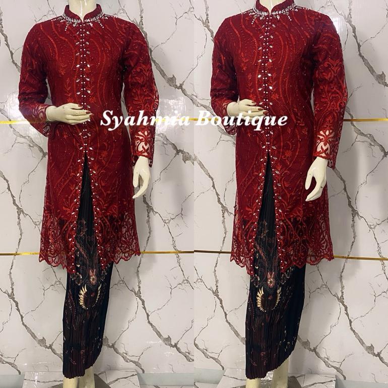 Premium Kebaya Tunik Payet / Kebaya Modren / Kebaya Tile Bordir / Kebaya Wisuda / Kebaya Lamaran Pes