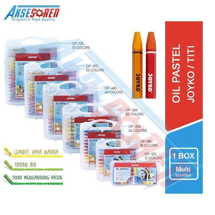Crayon Lengkap 1 Set Titi Joyko [12 18 24 36 48 55 Warna] / Krayon