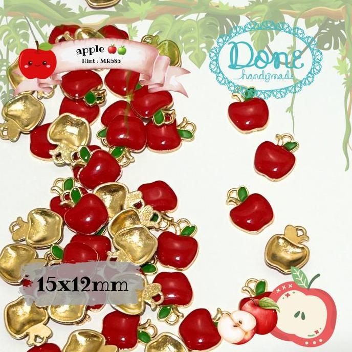 done handymade charm apel bandul apel apple charm diy meronce MR585 liontin apel gantungan kunci ker