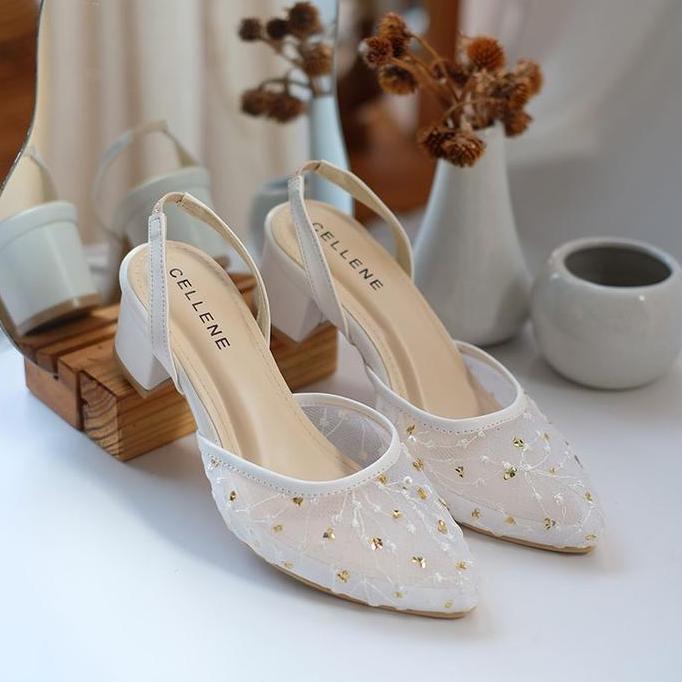 Cellene Sheyna Lace Heels Wanita Sandal