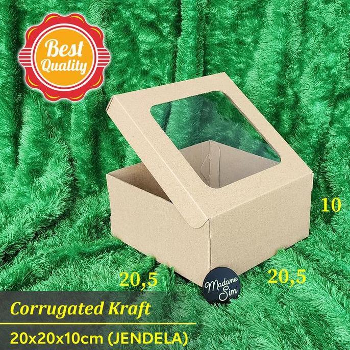 Salva- Kotak Nasi - Gift Box Hampers - Dus Makanan 20X20X10 (Jendela)