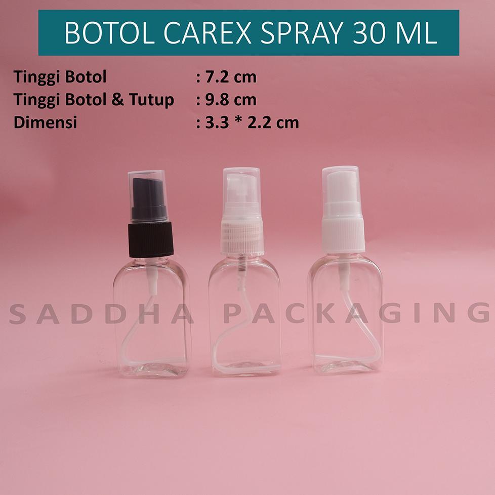 VELLURASHOP BOTOL CAREX 30ML BENING CLEAR SPRAY / BOTOL PARFUM / BOTOL HAND SANITIZER / BOTOL PET 30