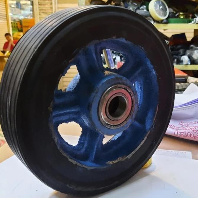 Roda Lori / Roda Troli 8 Inch Jari Jari Besi Untuk Lori 800 Kg Terbaru 