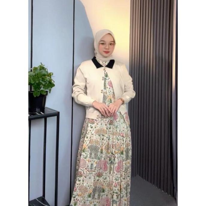 LIFESTYLE INNER DRESS SUSUN MOTIF BAHAN RAYON PREMIUM ENIFTA Dress Floral Bunga-Bunga Wanita Busui T