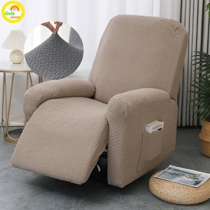 7plesnawan88 - Sarung Sofa Recliner Cover Sofa Reclining Sarung Recliner Elastis Velvet Beludru Embo