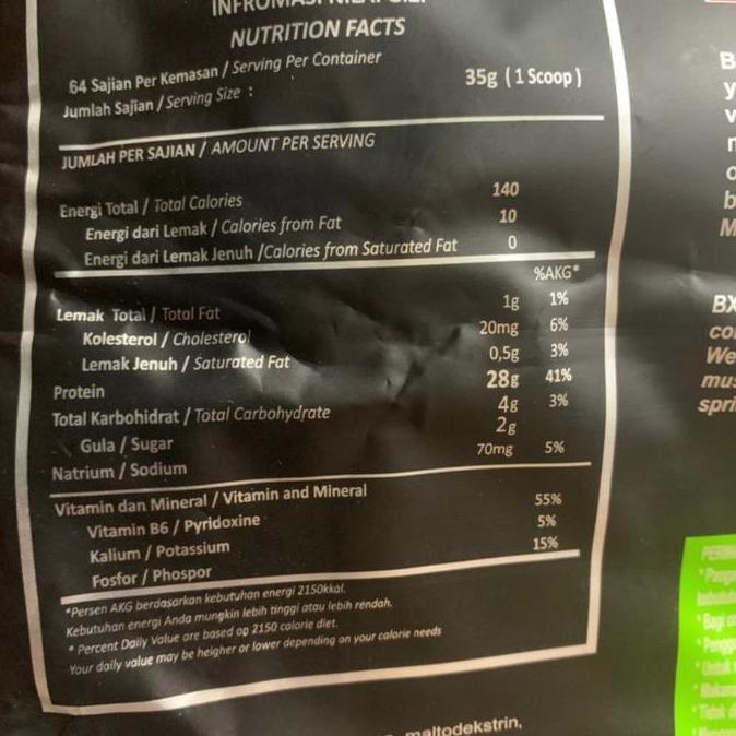 Cod,Bisaaja- Bxn Nutrition Xtreme Whey 5 Lbs Bxn Whey Protein Bpom Halal