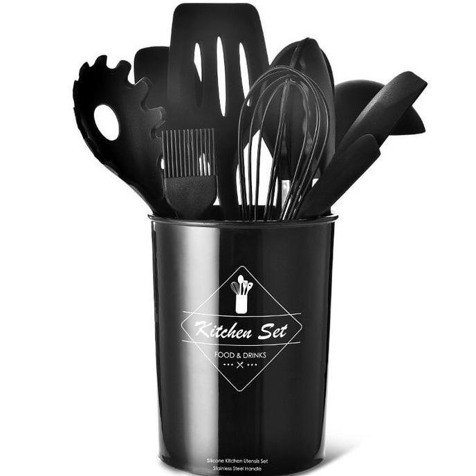 Stufato- Sutil Silicone 1 Set 12 Pcs Tritu/ Spatula Silikon Memasak Wadah Bulat