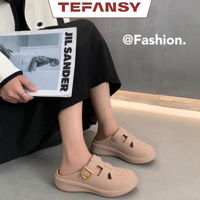 TERPOPULER TEFANSY sandal flat korean style sandal new era wanita sendal wanita outfit sandal mules 