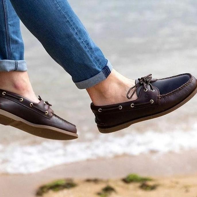 Sepatu Pria Sepatu Boatshoe Sperry Topsider Amaretto Original