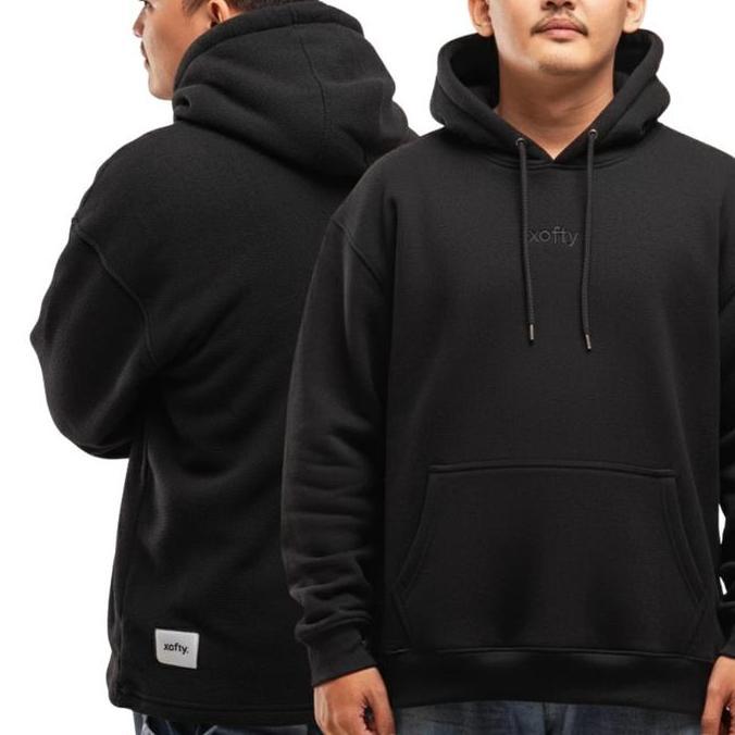 Uomo- Xofty Valtari Black Hoodie - Hoodie Unisex Untuk Daily Wear, Hangout & Aktivitas Harian | Xoft