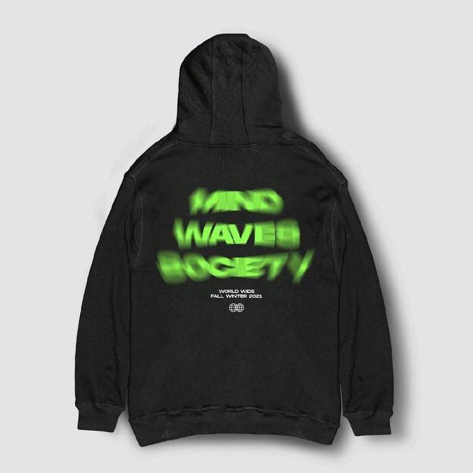 Uomo- Failofficial Hoodie - Mind Waves Black 01