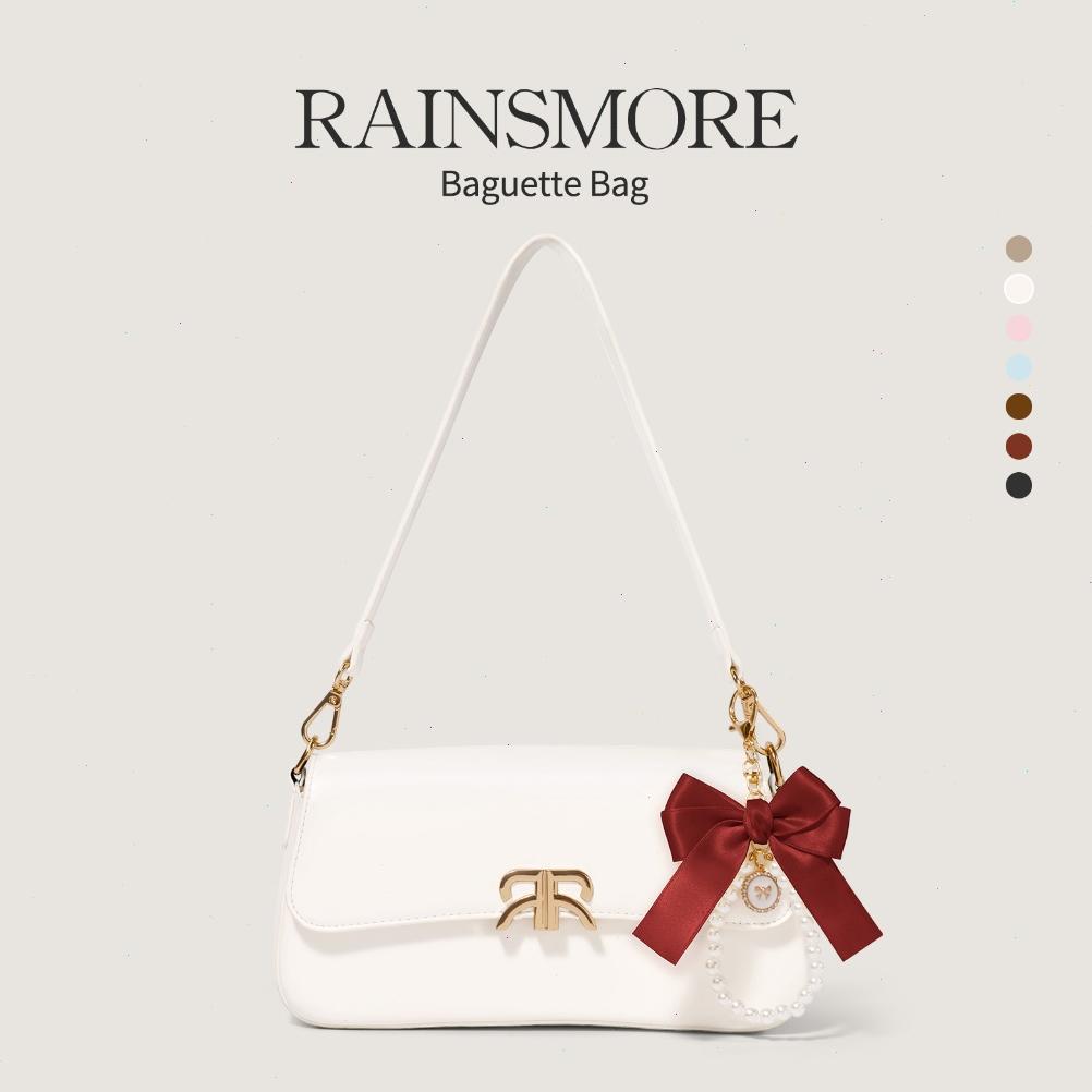 Bagus Rainsmore Tas Baguette - Fashion Pu Tas Selempang Wanita Elegan Untuk Tangan, Ketiak, Kerja, D