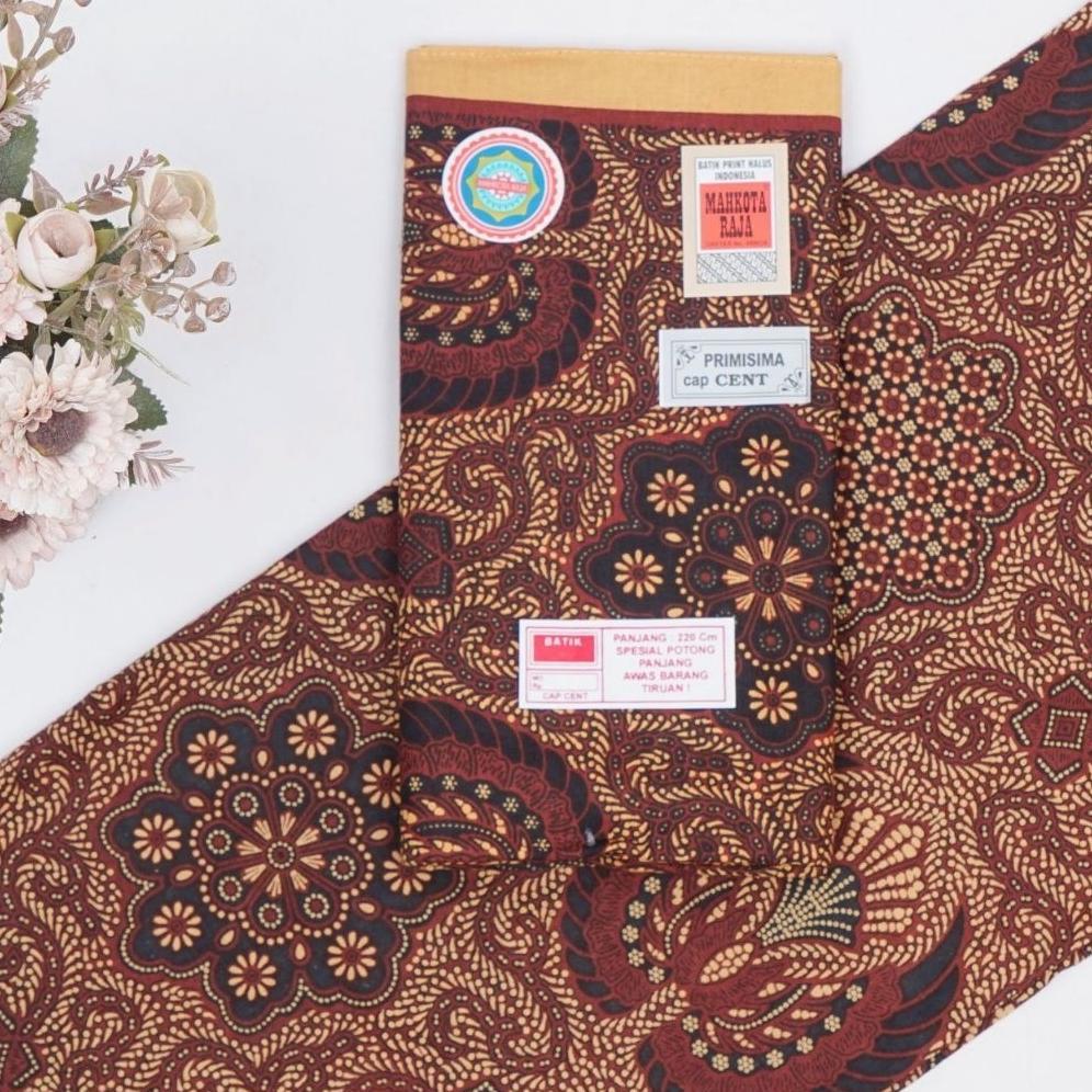 Tahan Lama  Kain Panjang Batik Mahkota Raja Asli Capcent Jarik Batik Tapih Sewek Samping Kain Tulis 