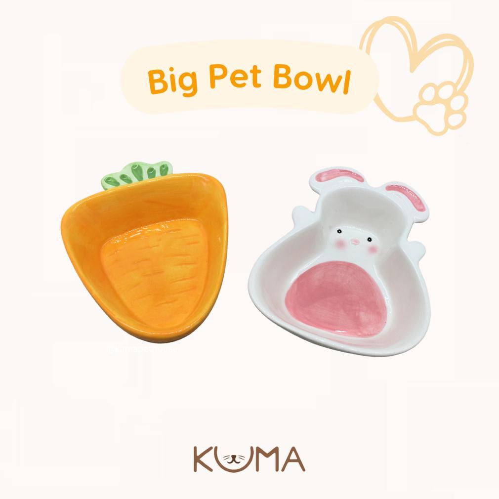 [KUMA] Big Pet Bowl Ceramic | Mangkok Tempat Makan Minum Hamster Kelinci Guinea Pig Sugar Glider Ben