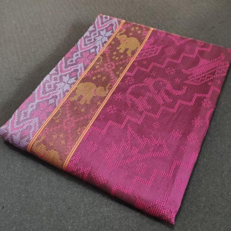 Gratis Ongkir Kain Songket Lampung Pink | Songket Motif Lampung Pink
