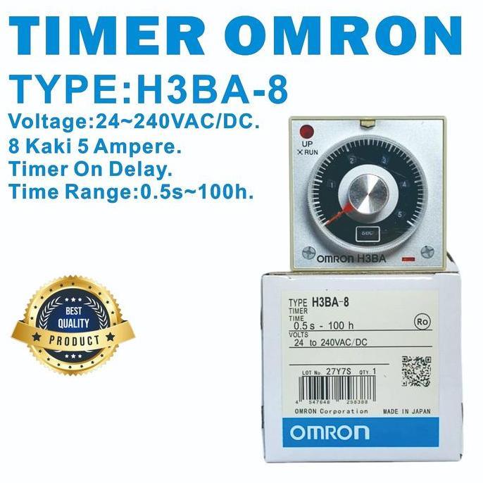 TERMURAH - TIMER OMRON H3BA-8 220VAC