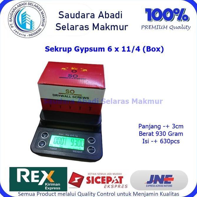 Bullone- Sekrup Gypsum / Skrup Gypsum So 6X1 11/4 11/2 2