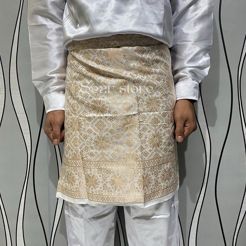 Viral  Songket Pria Melayu/Songket Bapak/Tumpak Songket/Kain Samping Melayu/Songket Palembang/Kain B