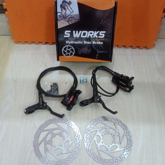 BRAKESET REM HIDRAULIC DISCBRAKE S WORKS SAKONI MTB SELI MINI ORIGINAL DAN TERPERCAYA