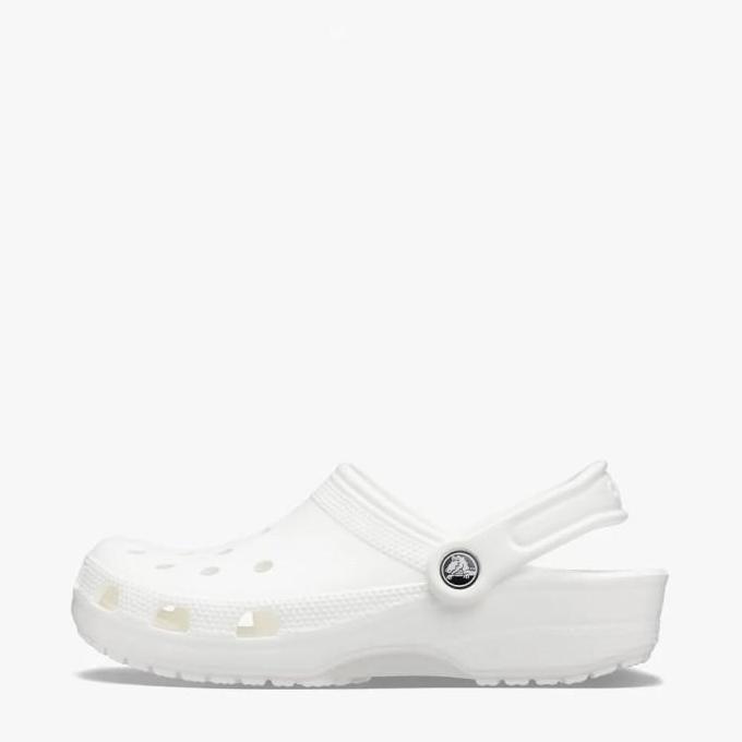 Sepatu Sandal Pria Sendal Crocs Unisex Classic Clog - White 100% Original