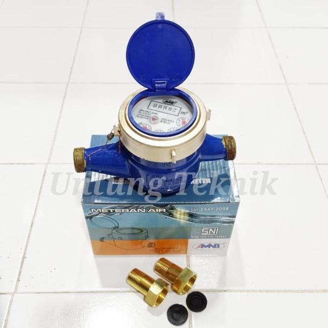 CAIMAN Meteran Air 05 inch Bodi Besi amp kuningan