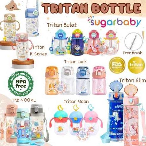 TERLENGKAP Botol Sugar Baby Tritan Sippy Star, Rabbit, 2in1, Kid Bottle CBKS