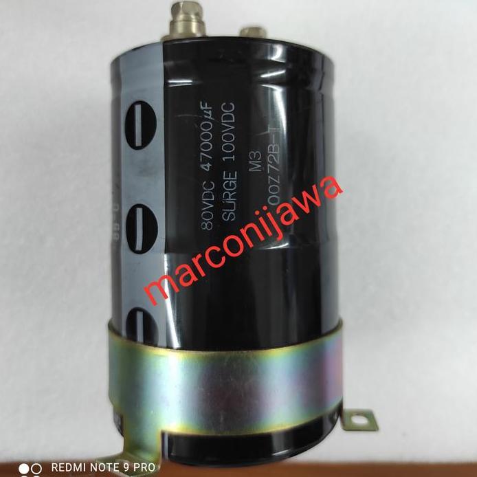 capasitor elco 47000uf 80Vdc surge 100V Marcon diam 6,5cm x 10cm