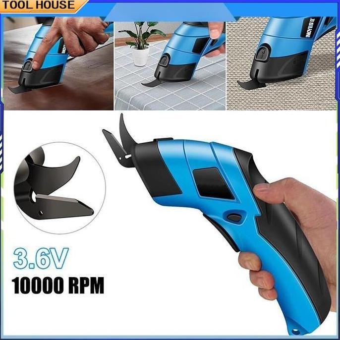 ORIQIR Gunting Kain Elektrik 3.6V 2000mAh - Alat Potong Kain Listrik, Cepat & Rapi, Untuk Menjahit &