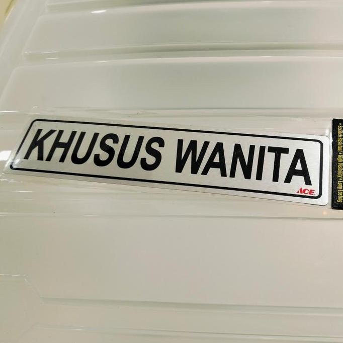 STIKER KHUSUS WANITA STICKER SIGN LABEL ANODIZED