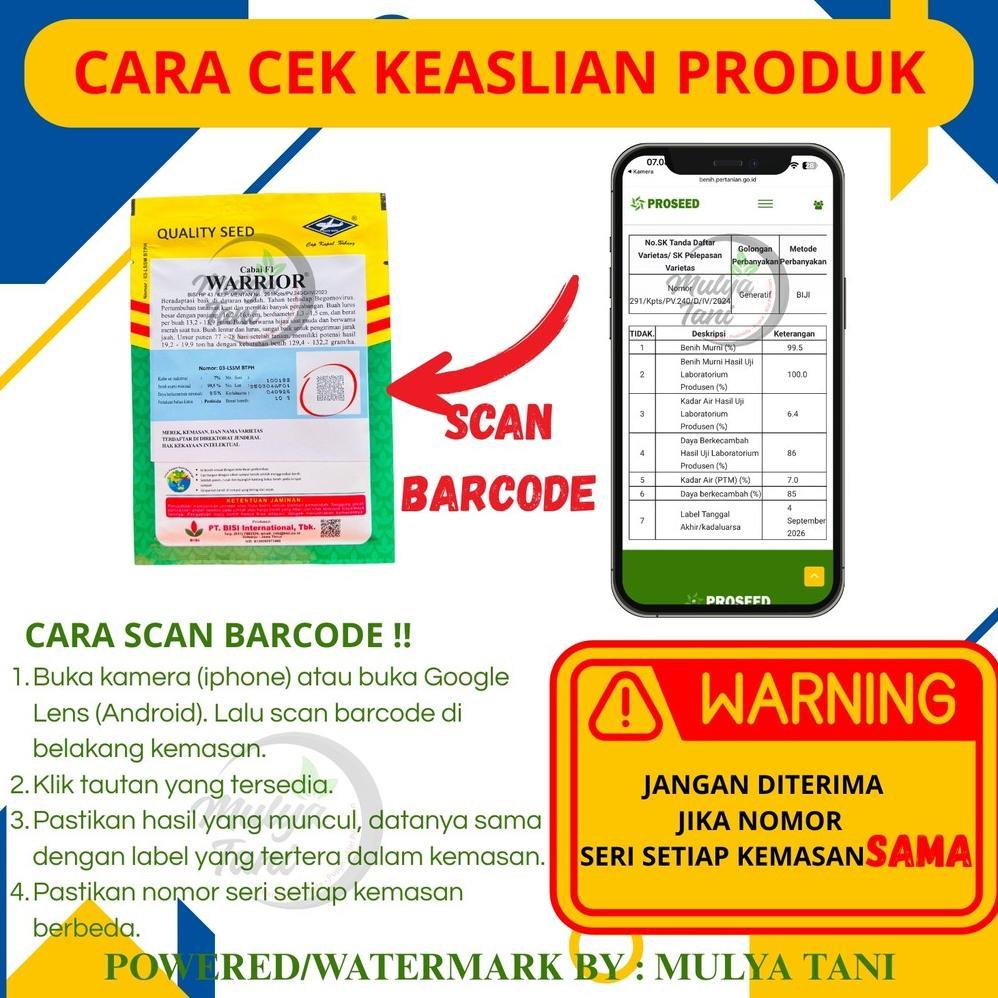Promo Cod Benih Cabe Keriting Hibrida Sios Tavi - 10 Gram Cap Kapal Terbang Original ><