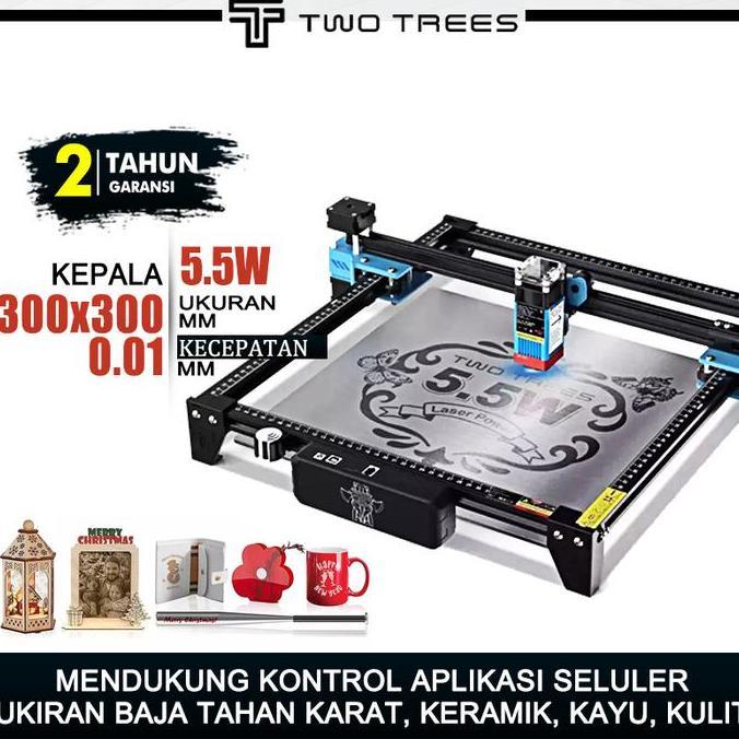 Twotrees TTS-55 Pro Diode Laser Engraver pemotong akrilik laser 5.5W mesin laser cutting