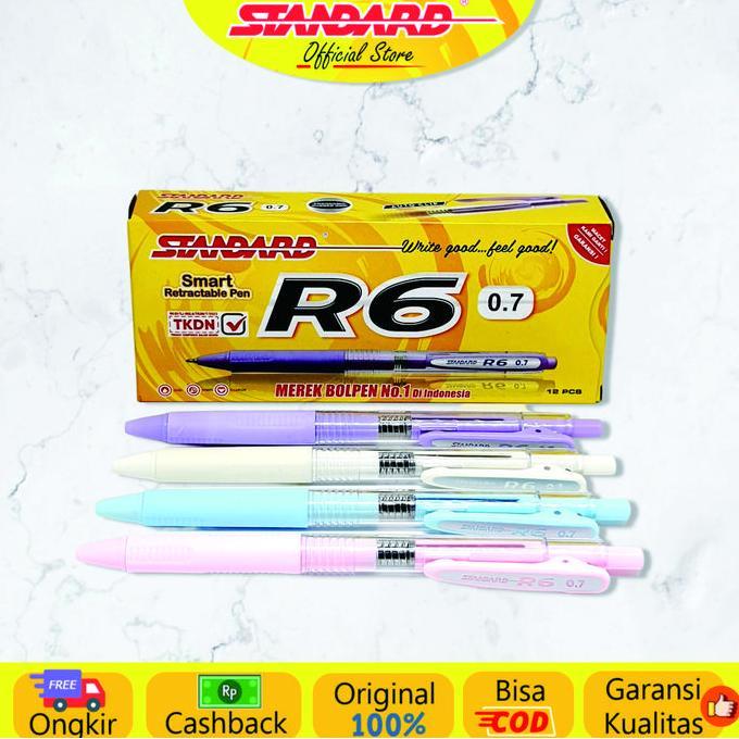 Standard - Pulpen R6 ( Alat Tulis / Pen / Ballpoint / Pena )