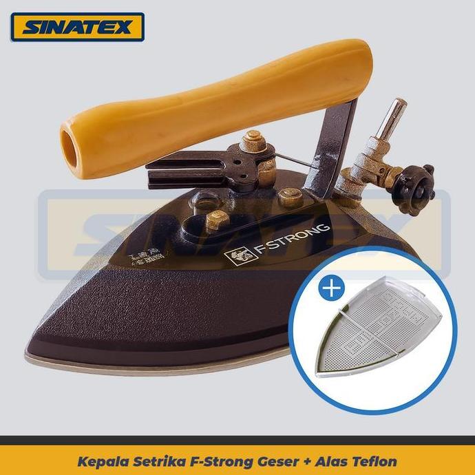 [Tuas Geser] Setrika Uap Laundry Kepala Gosokan Uap Laundry F-Strong Baijinlong + Teflon Awet Bagus