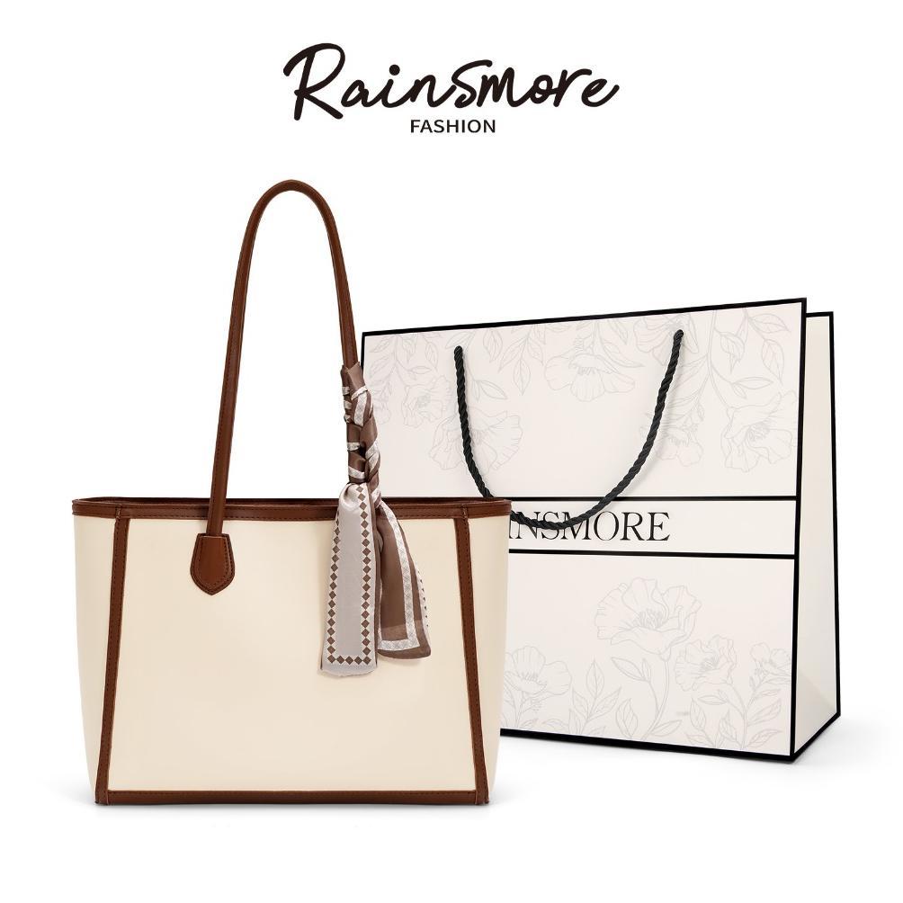 New Tas Wanita Kapasitas Besar Model Baru Dengan Tekstur Mewah, Tas Tote Bahu Fashion Untuk Kerja & 