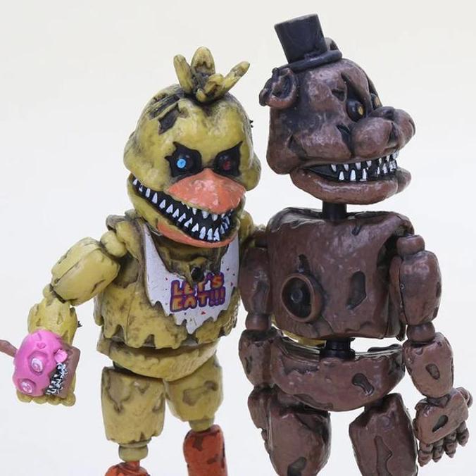 HOT SALE 19CM FNAF FIGURE FIVE NIGHT AT FREDDY SET / FIGURE FNAF SENDI FULL ARTIKULASI SET / ACTION 