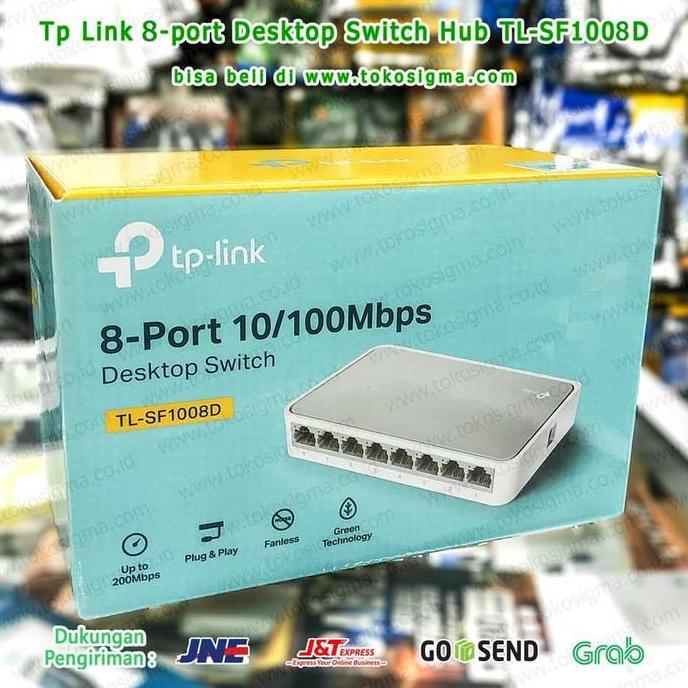 TERBARU - TP-Link 8-Port 10/100Mbps Desktop Switch HUB LAN TL-SF1008D