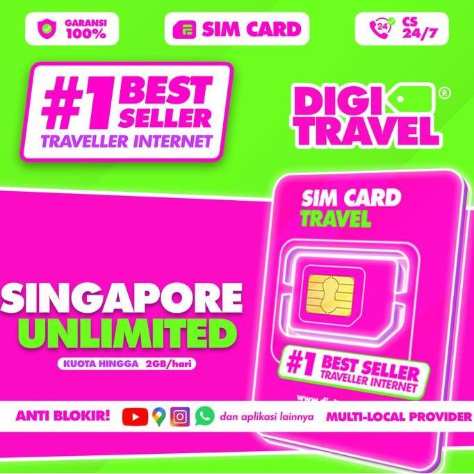 SIM Card Singapore Unlimited Data Internet SingTel StarHub M1 | Simcard Singapore Marina Bay | Kartu