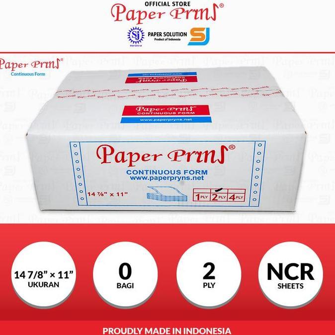 NEW Paperpryns Kertas Continuous Form 2PLY NCR 14 7/8 x 11