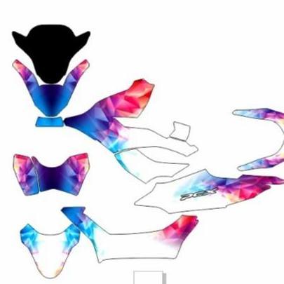 striping stiker decal full bodi honda PCX new 160 motif color