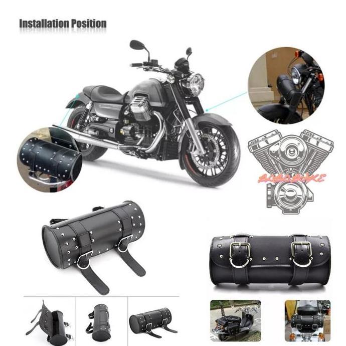 Tas kulit motor tas perkakas kunci motor kulit tas kulit serbaguna