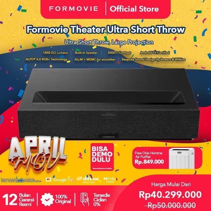 TIRNO_STORE - FORMOVIE LASER PRO 4K SMART PROJECTOR 2100 ANSI LUMENS MEMC ANDROID TV