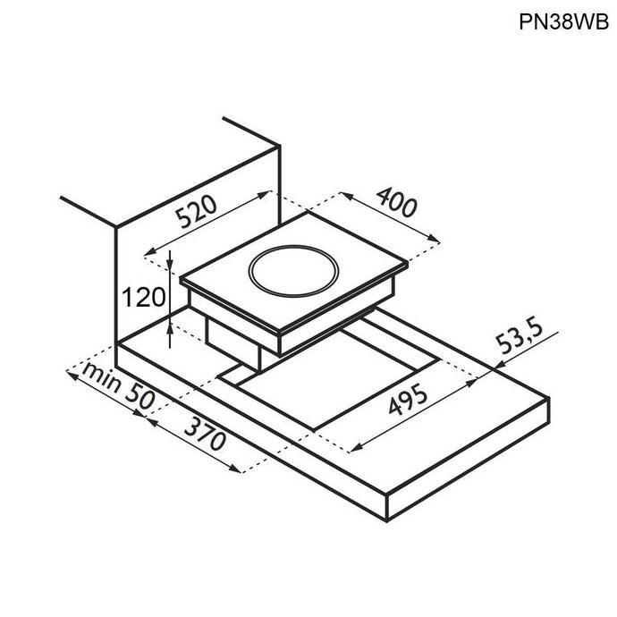 Murah Tecnogas Kompor Tanam Pn38Wb