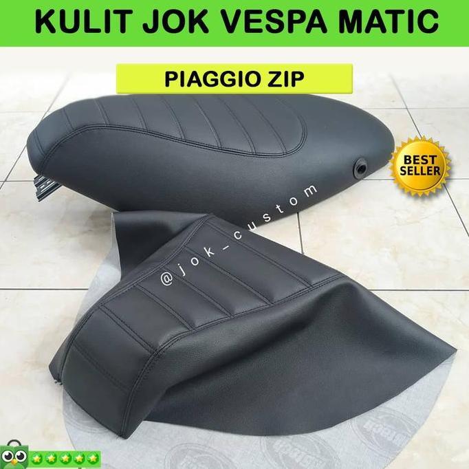 Kulit Jok Custom PIAGGIO ZIP - Hitam