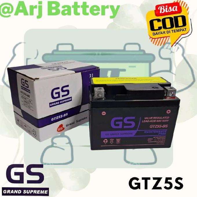 ORIGINAL Aki Motor Honda Beat, Vario 110, Scoopy GS GTZ5S Aki Kering