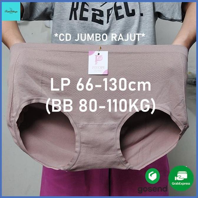 Celana Dalam Jumbo Wanita Jumbo Rajut LP 130cm CD Jumbo Bumil Elastis CD Rajut Big Size Ibu Hamil